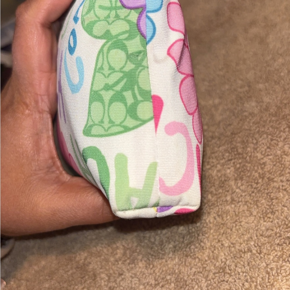 Coach Brand Floral Pink and Multicolor Pouch - Picture 5 of 9